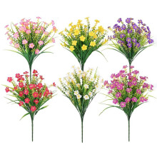 Flores Artificiais para Exteriores,6 Pacotes de Plantas Artificiais para Exteriores, Flores Falsas, Plantas Artificiais Resistentes A UV, Exterior