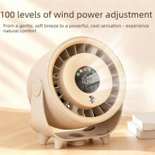 Portable USB Cooling Fan with 3 Modes 3600mAh Battery Misting Fan Small Table Fan for Kitchen Home Khaki