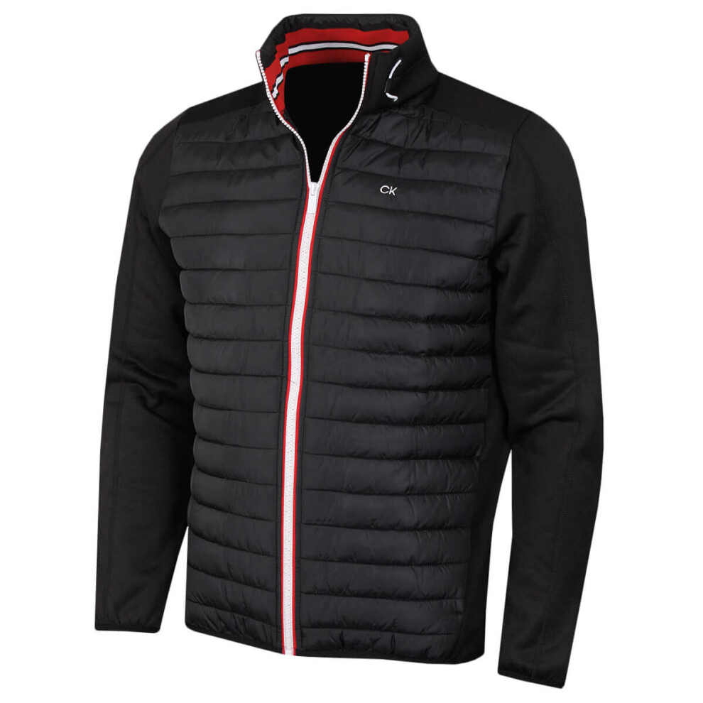 Calvin Klein (Xxxl, ) Mens 2026 Ck Hybrid Insulate Lightweight Golf Jacket Black/Red