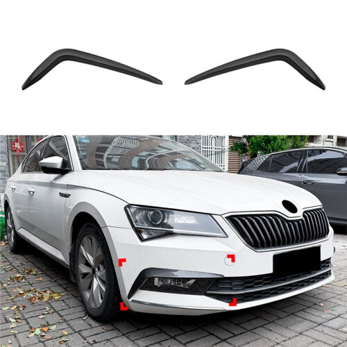 Car Front Bumper Strip Lip Spoiler for  Superb MK3 2015-2019 Side Diffuser Splitter Cover Trim Accessories 2