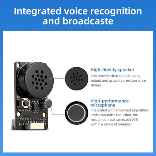 Offline Voice Module AI Voice Recognition Module Voice Broadcasting Command Programmable Sound Sensor Custom Wake Words 2