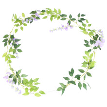 2 St 7 Ft/St Konstgjord BlåRegn Vinstockar, Blomkrans BlåRegn Rotting HäNgande Blommor för Utomhusceremoni, Lila