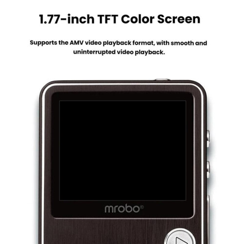 Mrobo 32G Memory HiFi Music Player Hardware-Level DAC Decoding MP3 Player 1.77-Inch Scroll Wheel Control Lossless Audio Player 2
