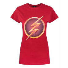 (X-Large) DC Comics The Flash Short Sleeved T-Shirt (Womens Red)
