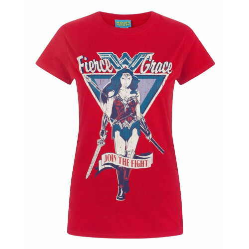 DC Comics (X-Large) DC Comics Short Sleeved T-Shirt (Womens Red)