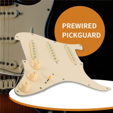 Electric Guitar Pickguard Pickups Loaded Prewired Scratch Plate Assembly SSS Yellow