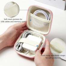 1 Pochette de Rangement pour Écouteurs , Étui de Protection pour Câble de Données et Chargeur, Boîte de Rangement en EVA, Dimensions