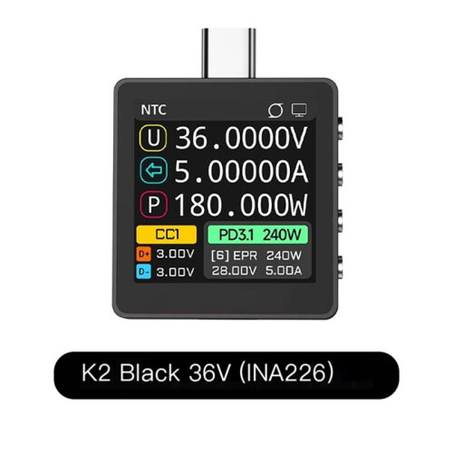 Voltage and Current Meter USB Tester PD 3.1 Fast Charging Protocol Detection 28VEPR Color Screen 140W Mobile Phone 2