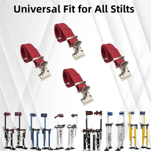 Universal Drywall Stilt Replacement Straps (4PCS) - Adjustable Nylon Leg Straps for Secure & Comfortable High Work