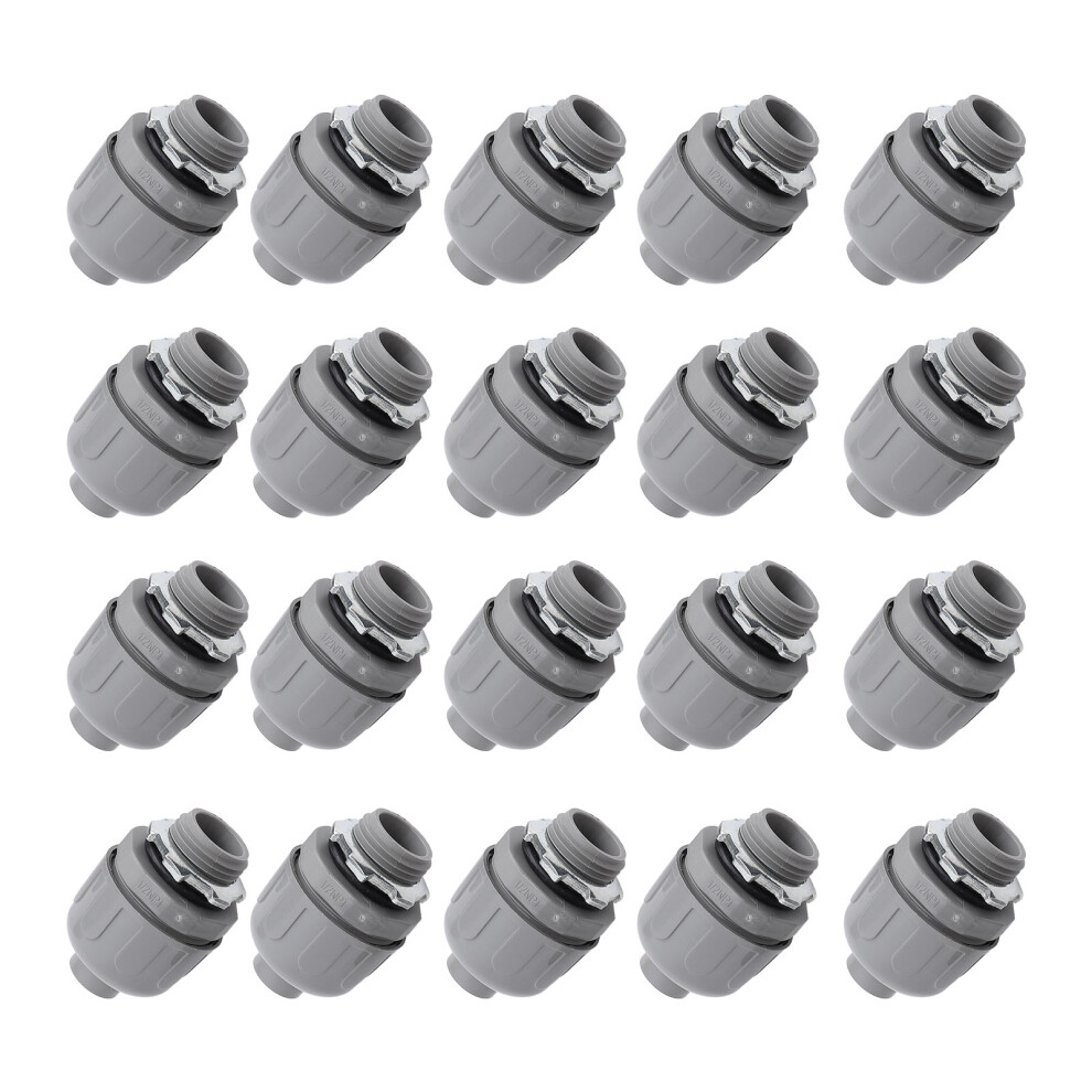 20 Pack Liquid Tight Conduit Connector 1/2 NPT