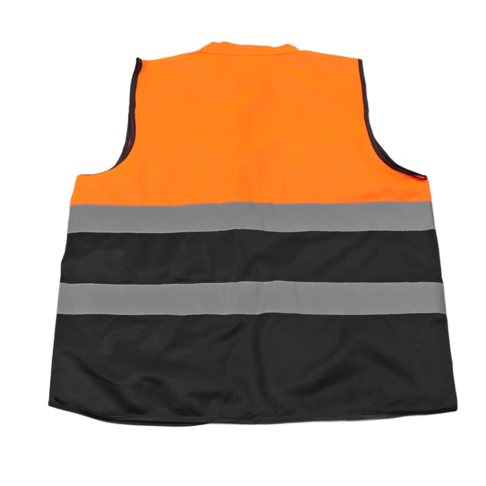 Hi-Vis Zipped Reflective Vest Xl Orange
