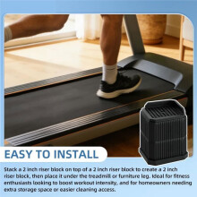 Conjunto de 4 Blocos Empilháveis para Inclinação de Esteira, Elevações de Altura para Nivelamento e Treino em Subida, para Academia e Casa