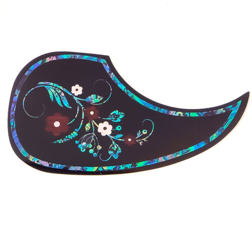 Protetor de Palheta Autoadesivo com Estampa Floral para Violão Folk e Violão Acústico. 1