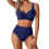Women'S Bikini Sets Twist Front Two Piece Swimsuit Bathing Suits Dark  M 1