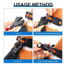 2 Pcs Frog Clip Dog Leash Clasp 360 Degree Swivel Clip Quick Release Dog Chain Buckle Frog Cable Leash Buckle