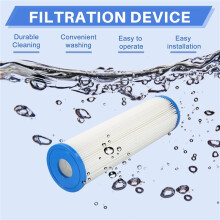 Ice Bath Water Filter 10" X 2.5" (4 Pack) Cold Plunge Filter Pleated Sediment Filtrage for Ice Bath Tub Tub Water
