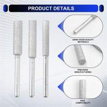 18Pcs Diamond Chainsaw Sharpener Bits,3 Size Stone Chain Saw Chainsaw Sharpener Tool for Chain Saw Stone Jewelry Wood