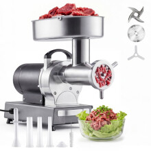 Picadora de Carne Eléctrica-Duoku-Aparato Profesional 1100 W, Capacidad de 9,5 kg/min, Ideal para Carne Picada, Tartar, Relleno