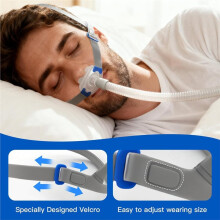 CPAP Nasal Pillow Mask, Nasal Pillow Set with Detachable Headgear, Frame, Tube and 3 Sizes(S,M,L) of Nasal Pillows