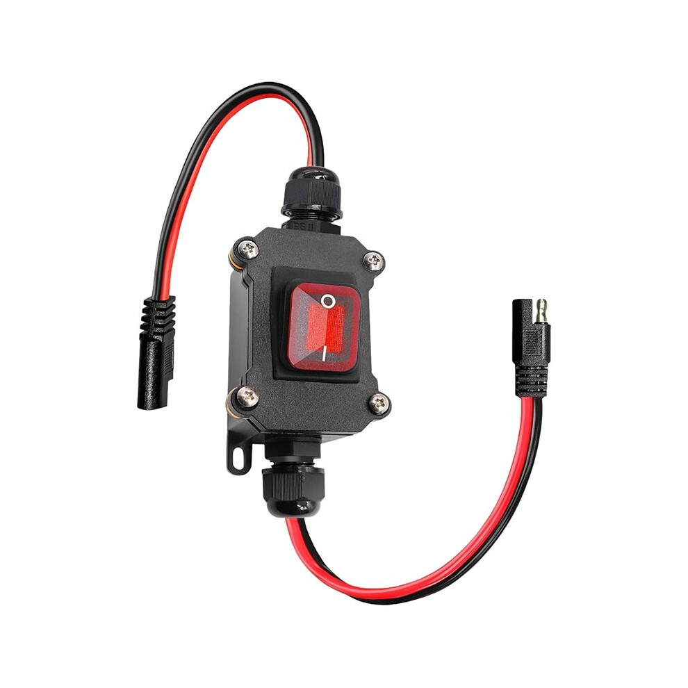 12V Inline Toggle Sae Cable, 12Awg /Off Quick Connect Disconnect, Ip67 Waterproof For Solar Panel, Rv 4714095902410