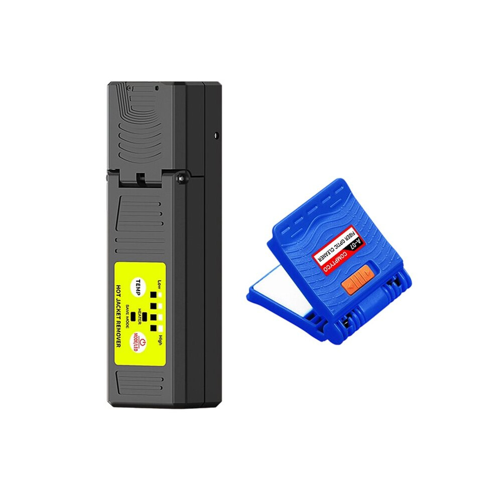 Comptyco S9 Fiber Optic Thermal Stripper Clamp Tool +Fiber Optic Cleaning Clamp For Stripping Bare Fibers Pigtails Bundled Cable 4712551301296