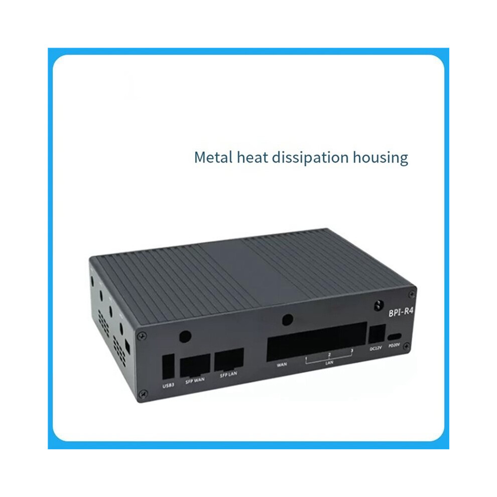 For Banana Pi Bpi-R4 Metal Case For Banana Pi Bpi-R4 Development Board Dustproof Accessories 4713529569137