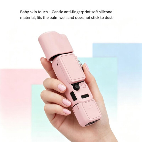 For  Osmo Pocket 4 Silicone Protective Case Camera Stabilizer Protective Cover Dustproof Accessories D
