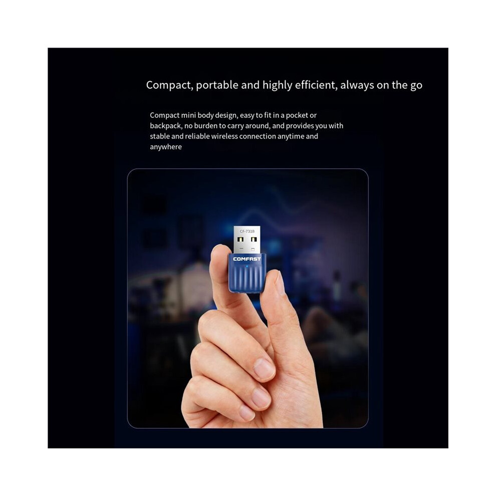Comfast Wifi6 Adapter Ax600 Network Card Usb Wifi Dongle 2.4Ghz/5.8Ghz Dual Band Wi-Fi Adapter Driver Free 600M 6032371658232