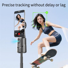 Q12Pro AI Automatic Facial Tracking Phone Holder with Remote Control Gesture Control 360 Rotating Phone Camera Holder