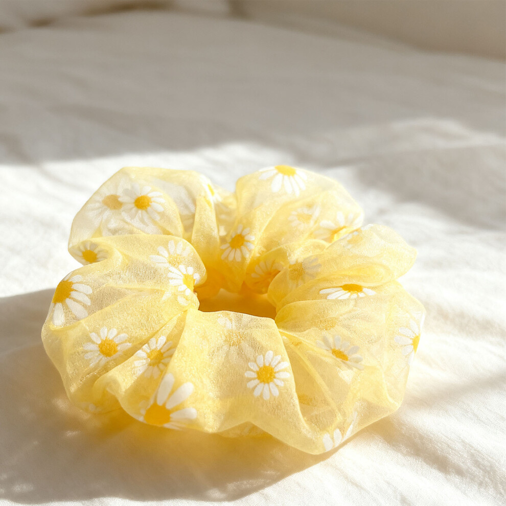 Soft Gauze Daisy Scrunchies