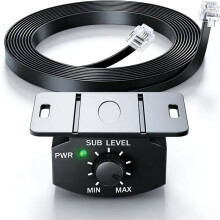 Universele Basregelingsknop, 5 Meter Lange Verlengkabel met Koperen Kern en 4-Pins Subwoofer-Volumeregeling, Eenvoudig Te Installeren