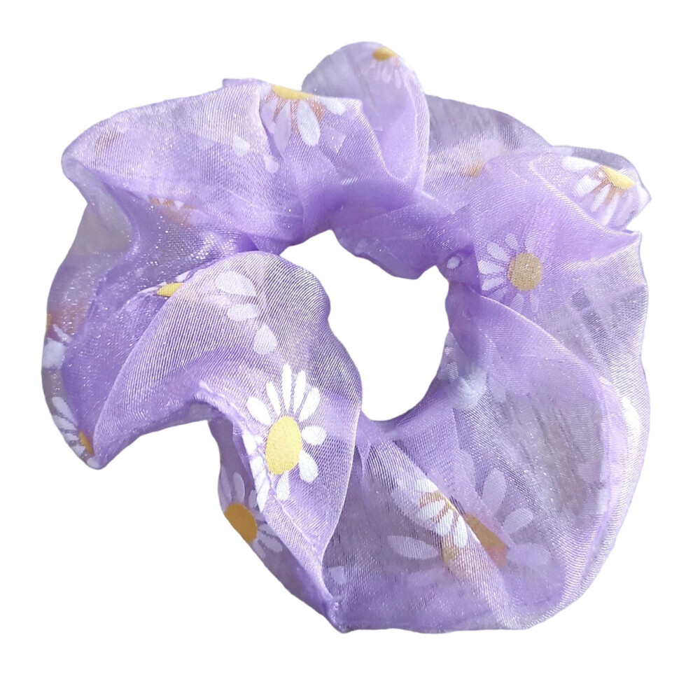 Elastic Gauze Scrunchies Purple