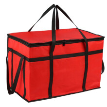 Sac Isotherme de Livraison de Produits Alimentaires à Fond Rigide, Double Accès, Rouge