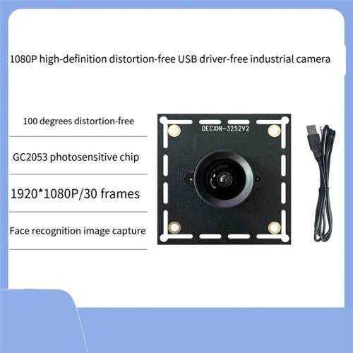3 Unidades de Módulo de Câmera USB GC2053 2MP 1080P com Ângulo de 100 Graus, Sem Necessidade de Drivers e com Cabo de 1m 2