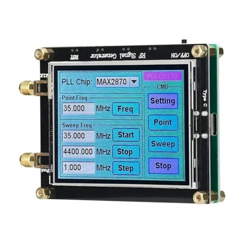 MAX2870 Signalgenerator 23,5 MHz-6000 MHz Frequenz Touchscreen-Hochfrequenz-Synthesizer-Modul 1