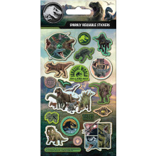 (1 Sheet) Jurassic World Reusable Foil Stickers
