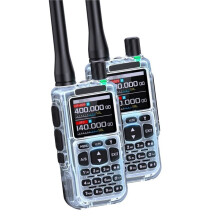 2 Unidades 5 PTT Duplo Walkie Talkie Programação Por Aplicativo AM/FM NOAA Carregador Tipo-C Atualização UV-5R Rádio Amador