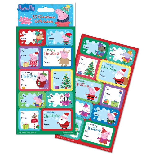Peppa Pig Christmas Gift Labels