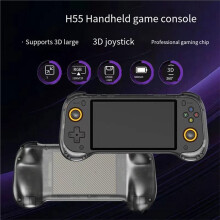 H55 Retro Video Handheld Game Console 8+64G 5.5Inch HD IPS Screen Dual Hall Joystick Game Player 20+ Emulators C