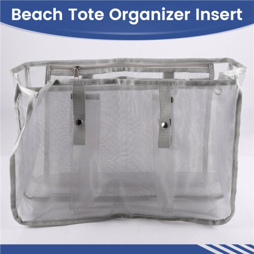 Beach Bag Organizer for X Large Bogg Bag Accessories Inserts,Mesh Insert Divider Pouch,Beach Tote Bag Insert Organizing 2