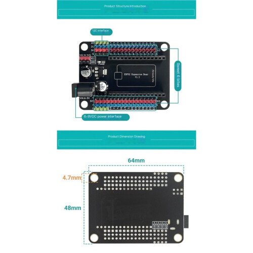ESP32-DevKit-32E Entwicklungsboard 30PIN Typ-C WLAN+ Dual-Core-CPU Drahtlosmodul ESP8266 A 2