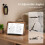 Book Stand for Reading, Adjustable Book Display Stand, Foldable Cookbook Stand with Elastic Page Clips 5