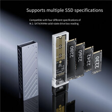 M2 SSD Case M.2 NVMe SSD Enclosure 10Gbps USB 3.1 Type C External Box Dual Protocol Adapter Supports M BM Key