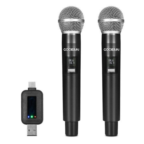 Microphone Sans Fil USB Type-C pour Smartphone, Compatible PC et Prêt à L'Emploi