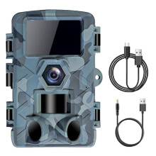 Caméra de Chasse WiFi 60 MP 1296P avec Vision Nocturne, Étanche IP66, Déclenchement en 0,2 S, Piège Photographique pour la Faune