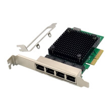 RTL8125B Adaptador de Rede PCIe X4 Server Quad Gigabit Ethernet 4 Portas PCIe RJ45 Lan 10/100/1000/2500Mbps