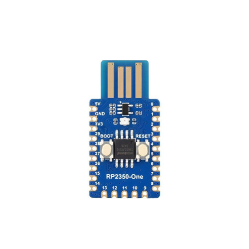 Waveshare RP2350-One Onboard PCB Type-A Plug 4MB Flash MCU Board for Raspberry Pi RP2350A Dual-Core Dual-Architecture 2