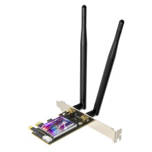 EDUP Adaptateur AX1800 WiFi 6 PCIe 5.2 Double Bande 2.4GHz 5.8GHz 1800Mbps avec MU-MIMO pour une Connexion Stable Ă Haute Vitesse