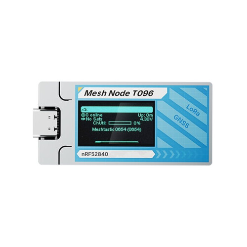 Meshtastic Mesh Node T096 SX1262 NRF52840 +GPS+LoRa Node Compatible with MeshCore LoRaWAN 863-928MHz 1