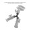 1.5 Inch   Triple Metal  Mounting Arm Joint Extension Adapter, Multi Directional Adapter 3